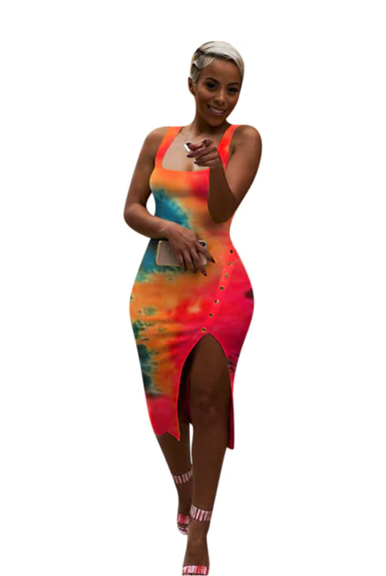 Tie Dye Dress front view