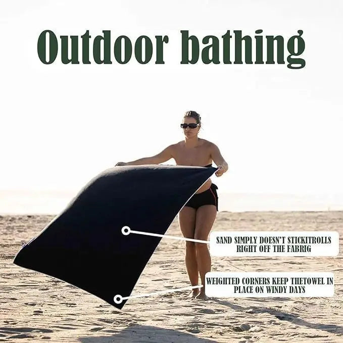 Outdoor magnetic quick-dry beach towel