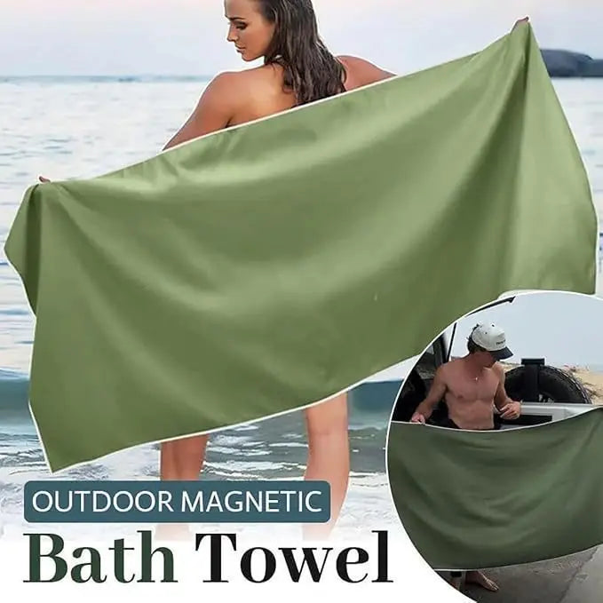 Outdoor magnetic quick-dry beach towel