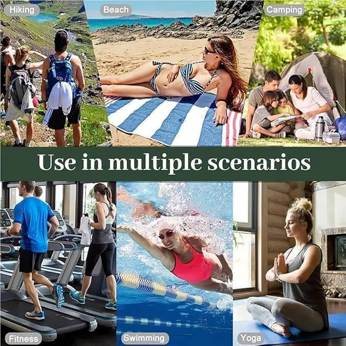Outdoor magnetic quick-dry beach towel