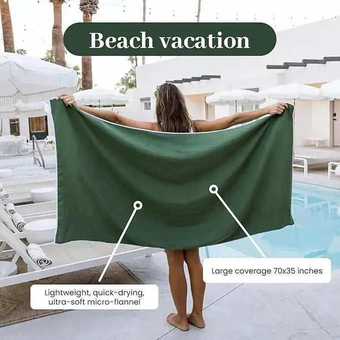 Outdoor magnetic quick-dry beach towel