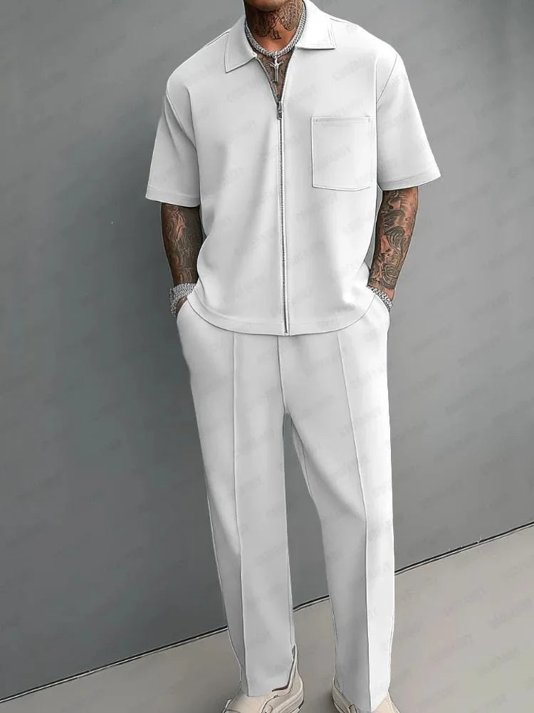 Zip Polo + Pants Set