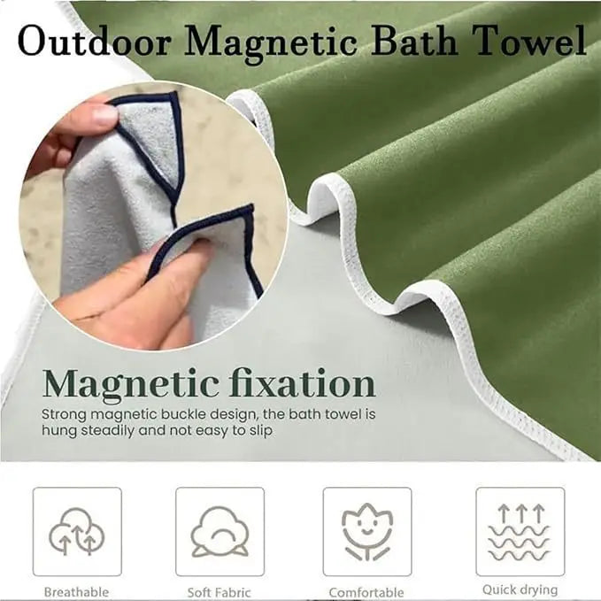 Outdoor magnetic quick-dry beach towel