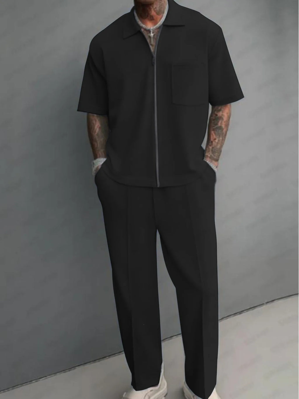 Zip Polo + Pants Set