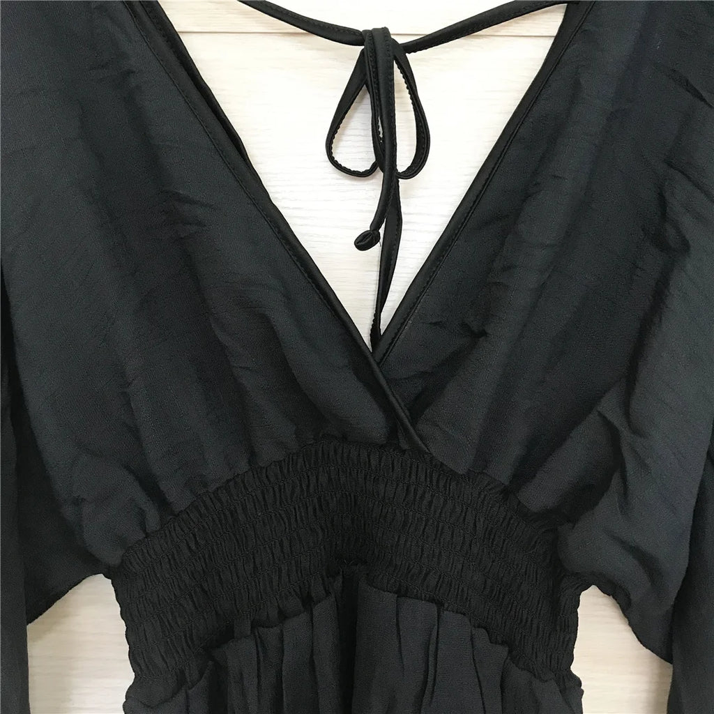 V Neck Tunic Beach Cover Up