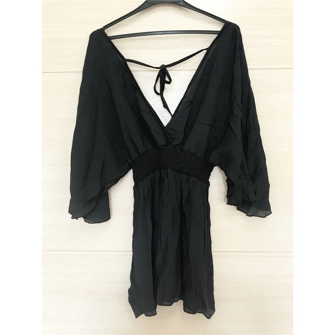 V Neck Tunic Beach Cover Up