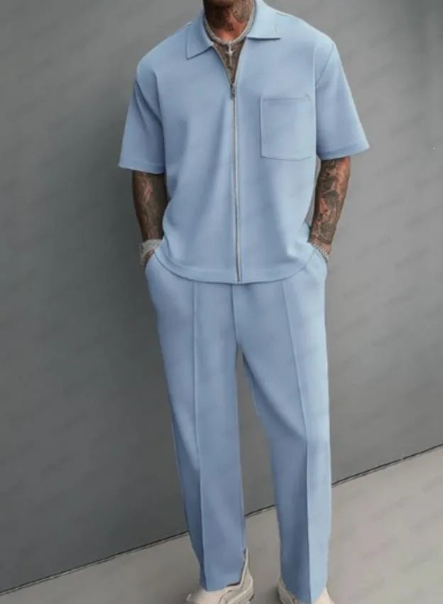 Zip Polo + Pants Set