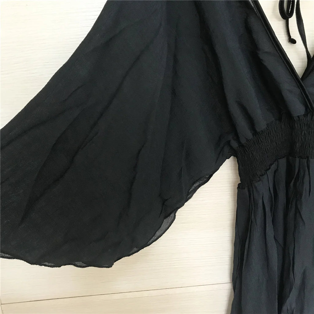 V Neck Tunic Beach Cover Up